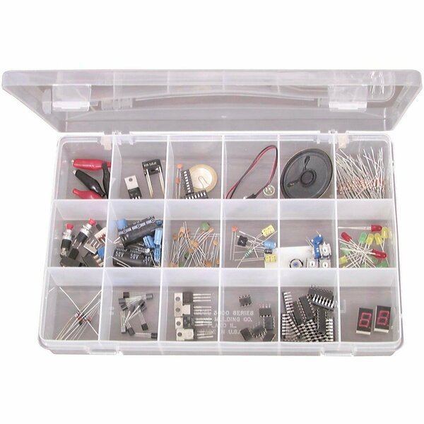 Frey Scientific Basic Electronics Parts Kit, Over 200 Parts CK-1000